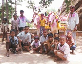 Geschm&uuml;ckte Ochsen in Badami