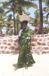 Eine Strandverk&auml;uferin